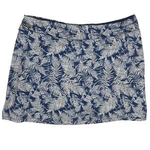 Tranquility by Colorado Clothing Women's L Fern Print Skirt Blue White Active